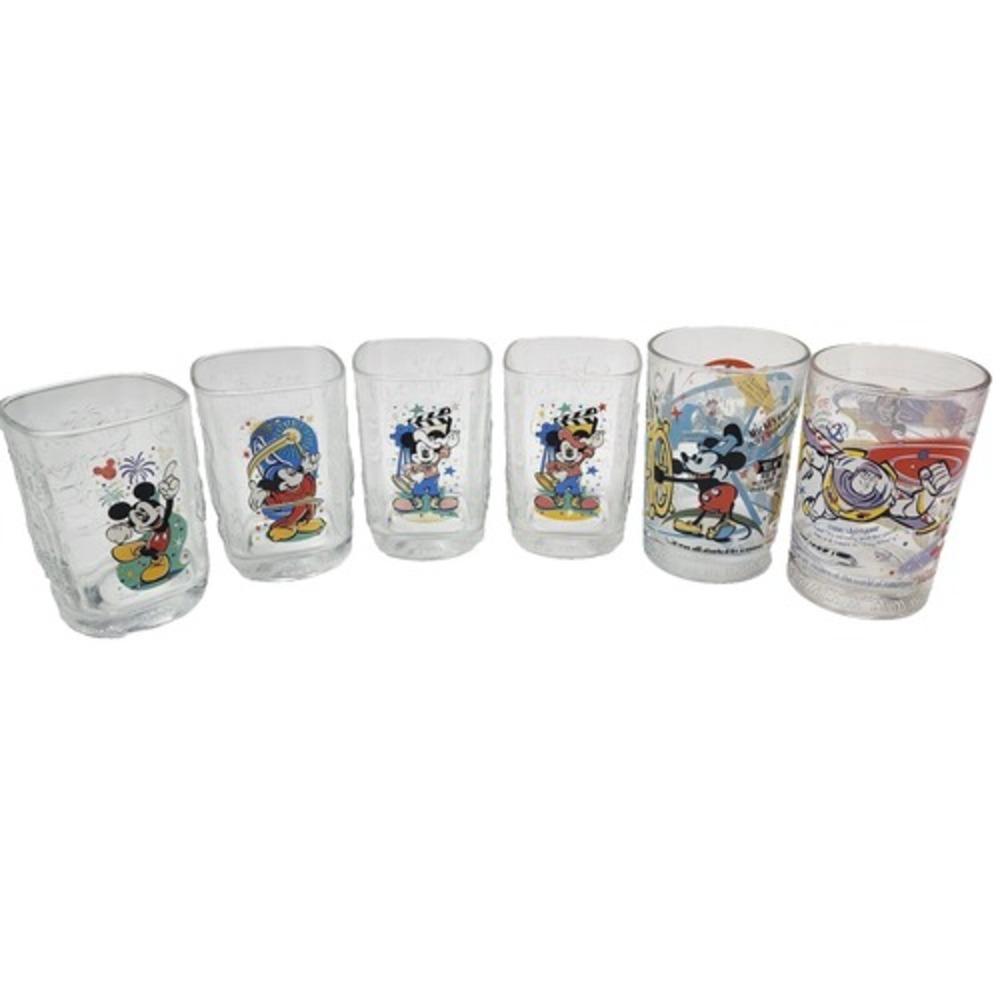 Vintage McDonalds Walt Disney 100 Years Of Magic Glasses (Set of 6) Mickey Mouse